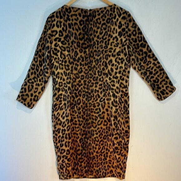 Jones New York Collection leopard print midi shift dress size 4 - Picture 6 of 10